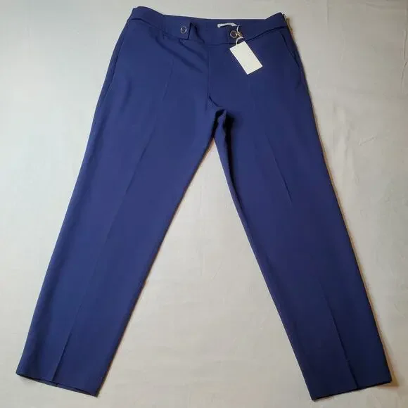 Hugo Boss Women's Size 10 NWT Tibalena Ankle Trousers Blue